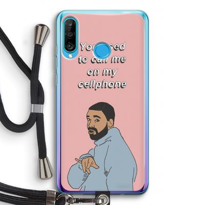Hotline bling: Huawei P30 Lite Transparant Hoesje met koord