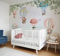 Luchtballon dieren foto behang babykamer