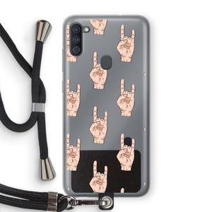 Rock: Samsung Galaxy A11 Transparant Hoesje met koord