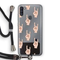 Rock: Samsung Galaxy A11 Transparant Hoesje met koord