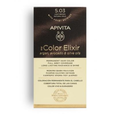 Apivita Color Elixir Permanent Hair Color 5.03 1St Apivita Color Elixir Permanent Hair Color 5.03 1St