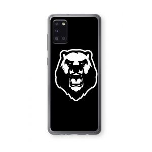 Angry Bear (black): Samsung Galaxy A31 Transparant Hoesje