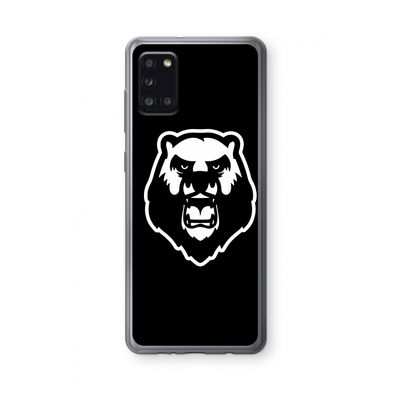 Angry Bear (black): Samsung Galaxy A31 Transparant Hoesje
