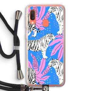 Tijger: Samsung Galaxy A20e Transparant Hoesje met koord
