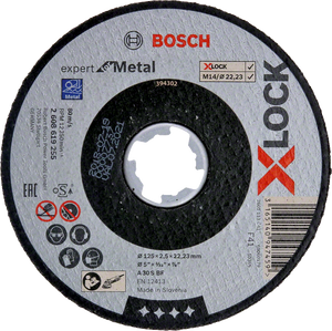 Bosch Accessoires X-LOCK Slijpschijf Expert for Metal 125x2.5x22.23mm, recht - 1 stuk(s) - 2608619255