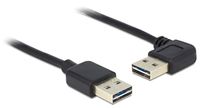 Delock 83464 Kabel EASY-USB 2.0 Type-A male > EASY-USB 2.0 Type-A male haaks links / rechts 1 m - thumbnail