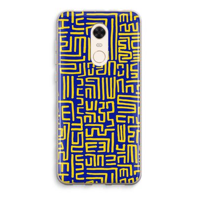 Majorelle Blue Print: Xiaomi Redmi 5 Transparant Hoesje
