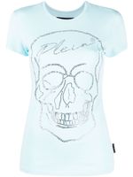 Philipp Plein t-shirt à tête de mort ornée de cristaux - Bleu - thumbnail