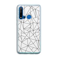 Geometrische lijnen zwart: Huawei P20 Lite (2019) Transparant Hoesje Geometrische lijnen zwart: Huawei P20 Lite (2019) Transparant Hoesje