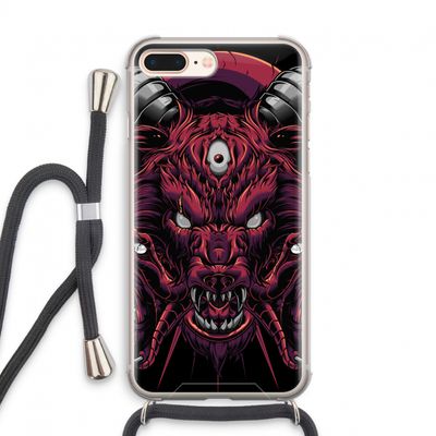 Hell Hound and Serpents: iPhone 8 Plus Transparant Hoesje met koord
