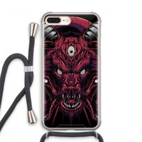 Hell Hound and Serpents: iPhone 8 Plus Transparant Hoesje met koord