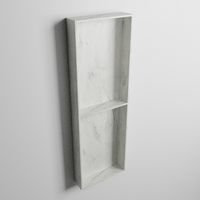 MONDIAZ EASY Nis 59,5x29,5cm in solid surface kleur Opalo. 3 vakken  geschikt voor in- of opbouw