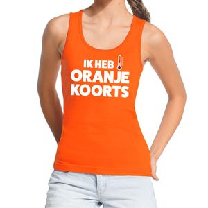 Koningsdag Oranje koorts tanktop / mouwloos shirt oranje dames