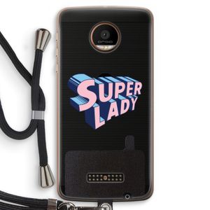 Superlady: Motorola Moto Z Force Transparant Hoesje met koord