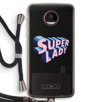 Superlady: Motorola Moto Z Force Transparant Hoesje met koord