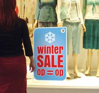 Reclame sticker winter sale op is op - thumbnail