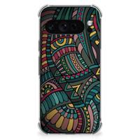 Google Pixel 9 Pro XL Doorzichtige Silicone Hoesje Aztec
