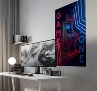 Neon game on poster tienerkamer
