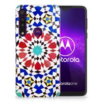 Motorola One Macro | TPU | Siliconen hoesje | Mozaïek