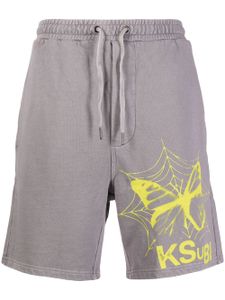 Ksubi short de sport à logo imprimé - Tons neutres