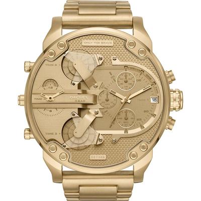 Diesel DZ7399 Mr. Daddy 2.0 chronograaf Herenhorlogemet gouden wijzerplaat