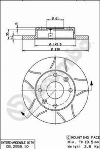 Brembo Remschijven 08.2958.75