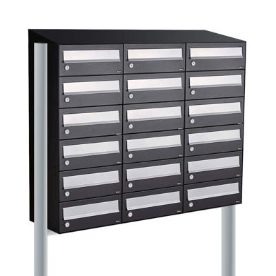 Allux Hive Set 3-Breed, 6-Hoog Met Dak Op Statief Zwart - 40030070_3x6ds