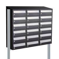 Allux Hive Set 3-Breed, 6-Hoog Met Dak Op Statief Zwart - 40030070_3x6ds