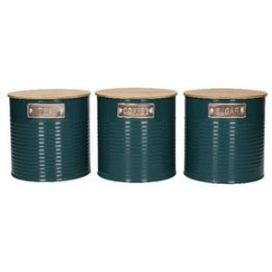 KitchenCraft - Voorraadbussen, Set van 3 Stuks, 1 L, Teal - KitchenCra