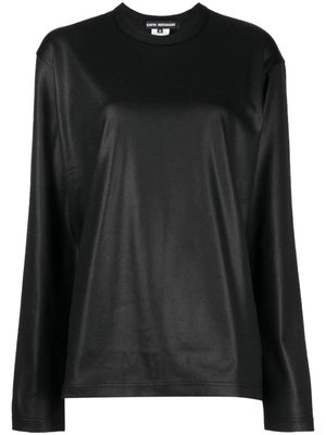 Junya Watanabe t-shirt à fini brillant - Noir