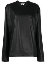 Junya Watanabe t-shirt à fini brillant - Noir