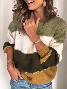 Long Sleeve Colorblock Casual Sweater