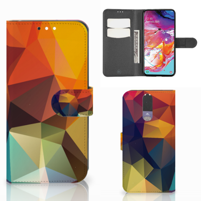 Samsung Galaxy A70 | Book Case | Polygon Color