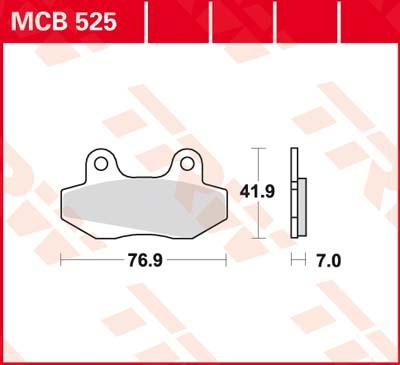 TRW Remblokken, en remschoenen voor de moto, MCB525 Allround organisch