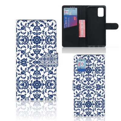 Samsung Galaxy A02s | M02s Hoesje Flower Blue Samsung Galaxy A02s | M02s Hoesje Flower Blue