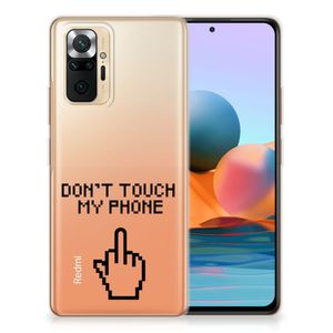 Xiaomi Redmi Note 10 Pro Silicone-hoesje Finger Don't Touch My Phone