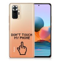 Xiaomi Redmi Note 10 Pro Silicone-hoesje Finger Don't Touch My Phone - thumbnail