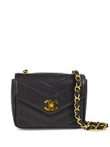 CHANEL Pre-Owned mini sac porté épaule Classic Flap (1995) - Noir