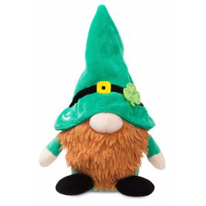 Pluche Ierse kabouter knuffel groene muts 19 cm   -