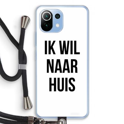 Ik wil naar huis: Xiaomi Mi 11 Lite Transparant Hoesje met koord