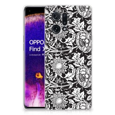 OPPO Find X5 | TPU Case | Black Flowers OPPO Find X5 | TPU Case | Black Flowers