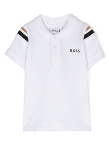 BOSS Kidswear polo à rayures - Blanc