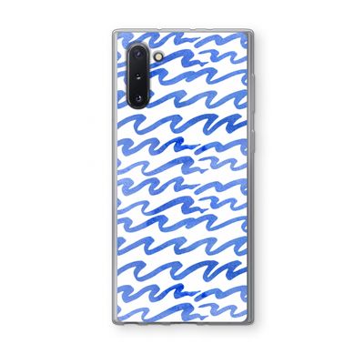 Blauwe golven: Samsung Galaxy Note 10 Transparant Hoesje