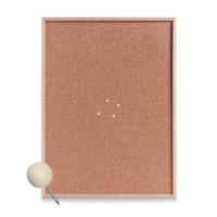 Prikbord van kurk - 80 x 60 cm - inclusief 25x houten bol punaises - memobord - thuis - kantoor Prikbord van kurk - 80 x 60 cm - inclusief 25x houten bol punaises - memobord - thuis - kantoor
