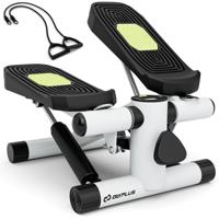 Mini-Stepper met Weerstandsbanden Twist Stepper met Verstelbare Weerstand Wit