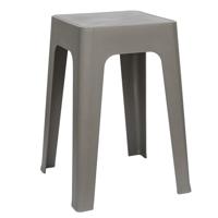 Home Deco Factory zit krukje/stoel - grijs - D34 x H47 cm - Stapelbaar Home Deco Factory zit krukje/stoel - grijs - D34 x H47 cm - Stapelbaar