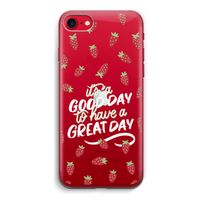 Don't forget to have a great day: iPhone SE 2020 Transparant Hoesje