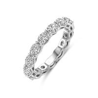 Luxe 14K Witgouden Ring met Lab Grown Diamant - 3.5 mm Breed, Totale Diamantgewicht 2.24 - 2.56 ct
