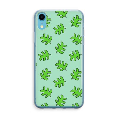 Groene blaadjes: iPhone XR Transparant Hoesje