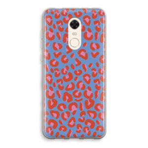 Leopard blue: Xiaomi Redmi 5 Transparant Hoesje